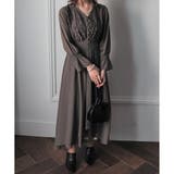 レースコンビネーションシフォンロングドレス 結婚式 ワンピース | epicday | 詳細画像16 