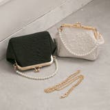 パールハンドルふくれジャガードハンドバッグ パーティーバッグ パーティー | epicday | 詳細画像4 