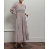 ギャザースリーブチュールレースロングドレス 結婚式 ワンピース | epicday | 詳細画像27 