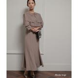 モカベージュ | マーメイドドレスツーピースセットアップ ドレス 結婚式 | epicday