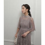 フレアスリーブレースロングドレス 結婚式 ワンピース | epicday | 詳細画像3 