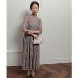 フレアスリーブレースロングドレス 結婚式 ワンピース | epicday | 詳細画像6 