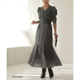 ダークカーキ | リブウエストシフォンロングマーメイドドレス ドレス 結婚式 | epicday