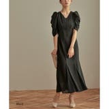 ブラック | リブウエストシフォンロングマーメイドドレス ドレス 結婚式 | epicday