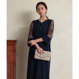 ディープスリットネックロングワンピース ドレス 結婚式 | epicday | 詳細画像23 