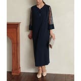 ディープスリットネックロングワンピース ドレス 結婚式 | epicday | 詳細画像24 