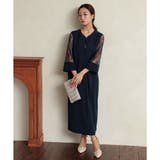 ディープスリットネックロングワンピース ドレス 結婚式 | epicday | 詳細画像26 