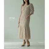 ギャザースリーブレースロングワンピース ドレス 結婚式 | epicday | 詳細画像2 