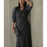 ギャザースリーブレースロングワンピース ドレス 結婚式 | epicday | 詳細画像17 