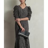 ギャザースリーブレースロングワンピース ドレス 結婚式 | epicday | 詳細画像25 