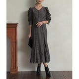 ギャザースリーブレースロングワンピース ドレス 結婚式 | epicday | 詳細画像28 