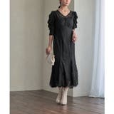 ギャザースリーブレースロングワンピース ドレス 結婚式 | epicday | 詳細画像32 