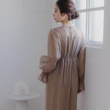 ボリュームスリーブシフォンロングワンピース ドレス 結婚式 | epicday | 詳細画像58 