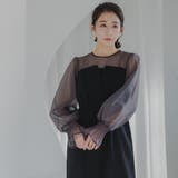 ボリュームスリーブシフォンロングワンピース ドレス 結婚式 | epicday | 詳細画像75 