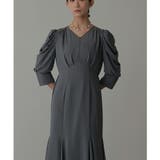 ギャザースリーブシフォンロングドレス ドレス 結婚式 | epicday | 詳細画像5 