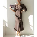 ギャザースリーブシフォンロングドレス ドレス 結婚式 | epicday | 詳細画像14 