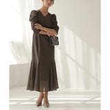 ギャザースリーブシフォンロングドレス ドレス 結婚式 | epicday | 詳細画像23 