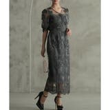 刺繍チュールレースタイトロングドレス ドレス 結婚式 | epicday | 詳細画像3 