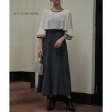 オフ×ダークカーキ | シフォンコンビネーションマーメイドドレス ドレス 結婚式 | epicday