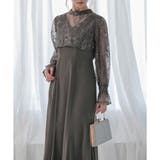 レーストップス＆フレアドレスセットアップ ドレス 結婚式 | epicday | 詳細画像28 