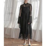 プリーツスリーブレースロングドレス ドレス 結婚式 | epicday | 詳細画像2 