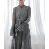 プリーツスリーブレースロングドレス ドレス 結婚式 | epicday | 詳細画像12 