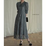 ダークブルー | ショートトップス＆レースフレアドレスセットアップ ドレス 結婚式 | epicday