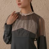 チュールコンビジャガードディティールロングドレス ドレス 結婚式 | epicday | 詳細画像17 