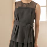 ビスチェドッキングノースリーブドレス ビスチェ風 アシンメトリー | epicday | 詳細画像30 