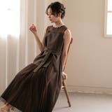 ビスチェドッキングノースリーブドレス ビスチェ風 アシンメトリー | epicday | 詳細画像18 