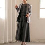 ビスチェドッキングノースリーブドレス ビスチェ風 アシンメトリー | epicday | 詳細画像23 