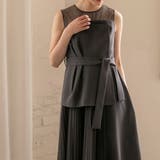 ビスチェドッキングノースリーブドレス ビスチェ風 アシンメトリー | epicday | 詳細画像25 