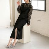 ブラック | ハイネックレーストップス＆サテンドレス ハイネック レース | epicday