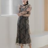 バックリボン刺繍レースドレス バックリボン 花柄 | epicday | 詳細画像11