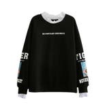 ブラック | トップス スウェット レイヤード風 | epicday