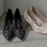 レース＆スパンコールヒールパンプス レディース ファッション | epicday | 詳細画像3 