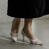 レース＆スパンコールヒールパンプス レディース ファッション | epicday | 詳細画像11 