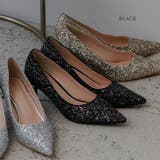 ブラック | シュガートゥインクルヒールパンプス グリッター ラメ | epicday