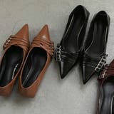 ベルトデザインポインテッドトゥパンプス ローヒール パーティーシューズ | epicday | 詳細画像8 