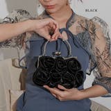 ブラック | バッグ 結婚式 ローズハンドバッグ | epicday
