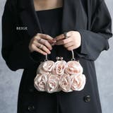 ベージュ | バッグ 結婚式 ローズハンドバッグ | epicday