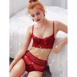 レッド | フローラルモチーフメイクセクシー(ブラセット) | GRAXIA