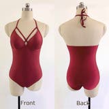 ワインレッド | FRONT CROSSワンピース(水着) | GRAXIA