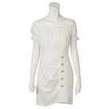 純白パフスリーブのハイウエスト切り替えドレス(キャバドレス CABARETDRE… | GRAXIA | 詳細画像8