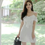 純白のフリルオフショルが大人可愛いドレス(SEXYDRESS) ホワイト | GRAXIA | 詳細画像2 