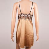 サテンとレースで大人の色気溢れるベビードール(セクシーランジェリー) ブラウン | GRAXIA | 詳細画像9 