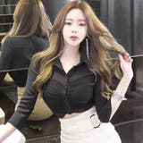短め丈のチラ見せがセクシーな襟付きトップス(TOPS) | GRAXIA | 詳細画像3