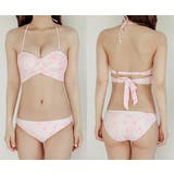 フロントクロスのフラワー柄バンドゥビキニ2点セット（水着ビキニ・ワンピース） | GRAXIA | 詳細画像5 