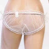 極上の透け感を楽しむフェミニンショーツ(セクシーランジェリー) ホワイト | GRAXIA | 詳細画像5 