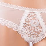 フラワーレースがヒップに映えるエレガントなショーツ(セクシーランジェリー) ホワ… | GRAXIA | 詳細画像9 